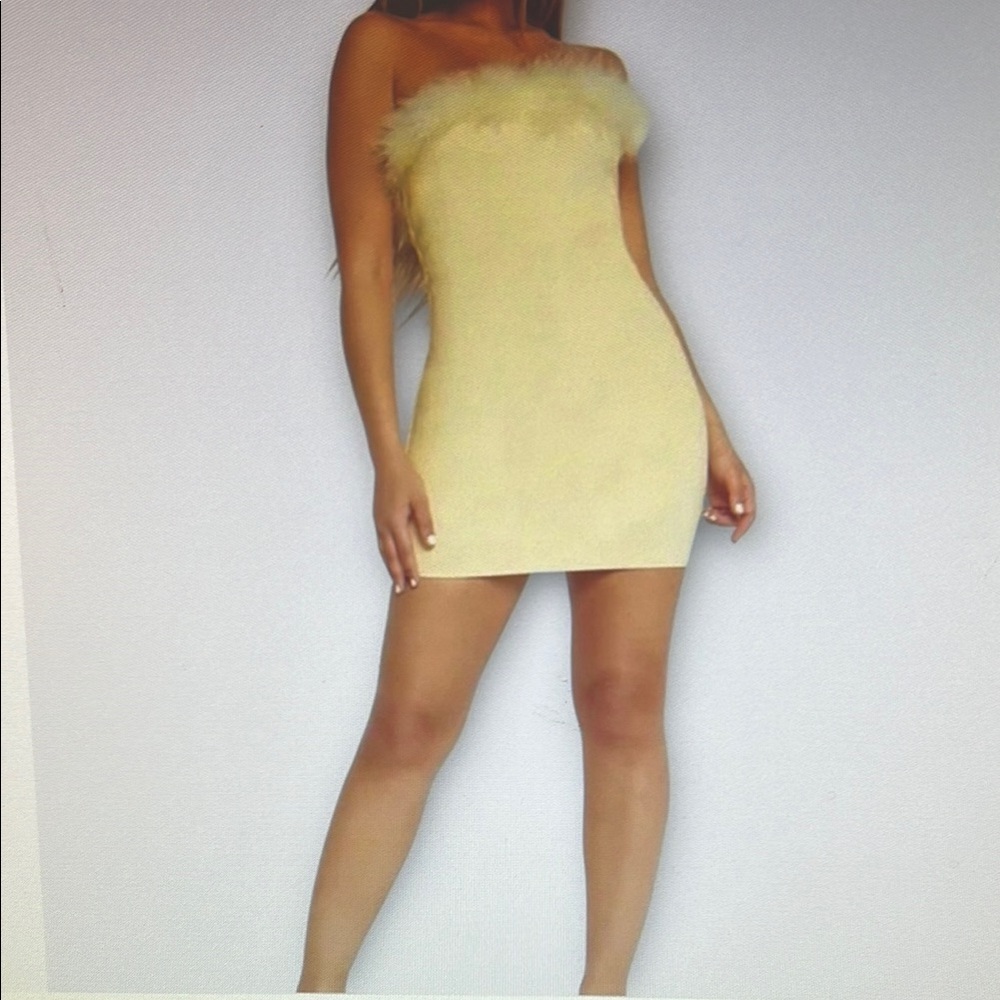 Tiger Mist Strapless Mini Bodycon Dress Small